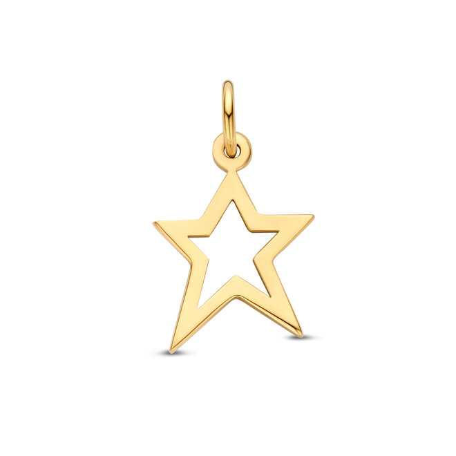 Charm Open Star 14K Gold