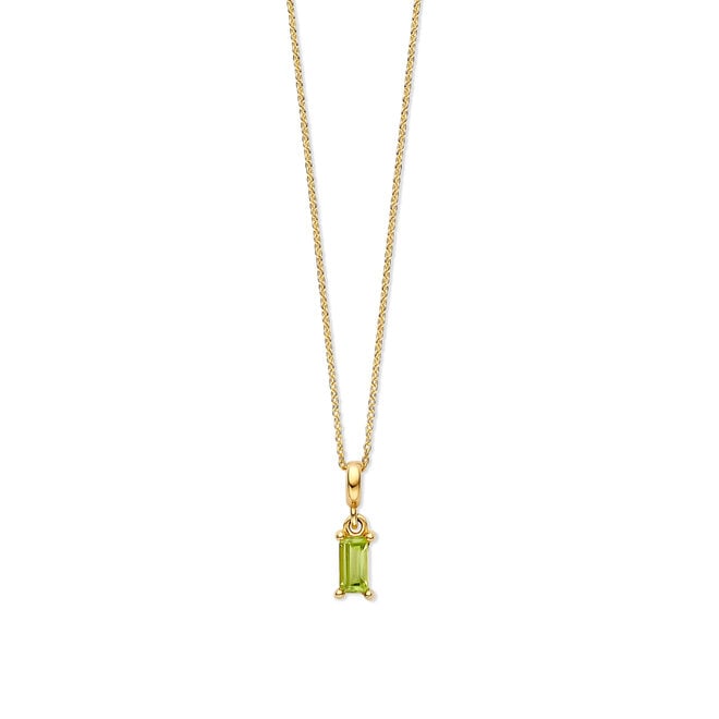 Charm Birthstone Baguette Necklace