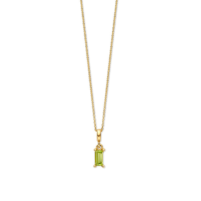 Geboortesteen Bedel Baguette Ketting