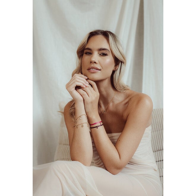Charm Geboortesteen Bedel Vierkant 14K Goud