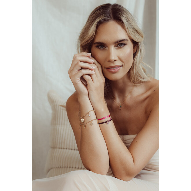 Geboortesteen Bedel Baguette Ketting