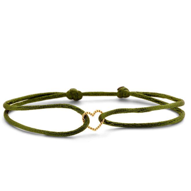 Vintage Heart Cord Valentine Bracelet