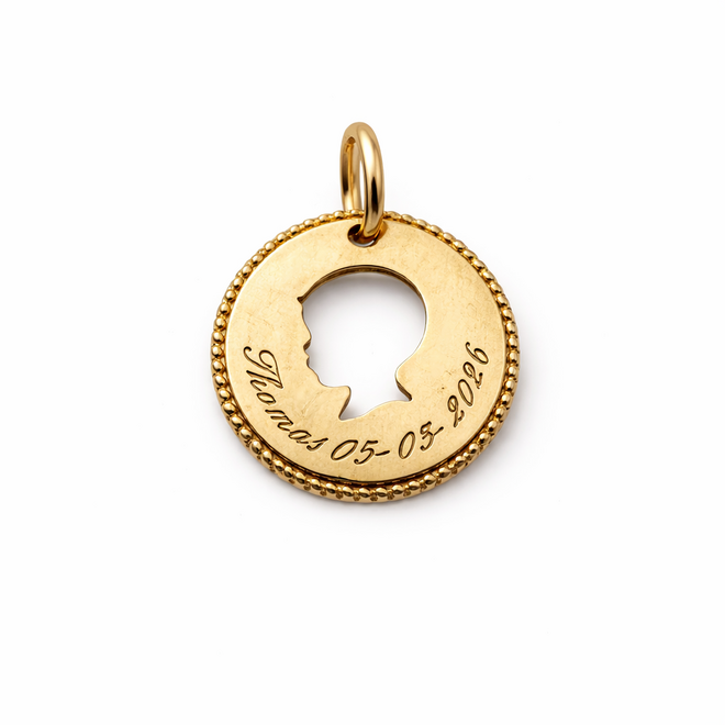 Family vintage Coin Big 14K Goud