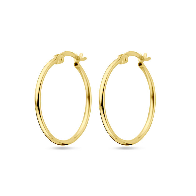 14 Karaat Gouden Iconic Earring Small 23mm van Just Franky