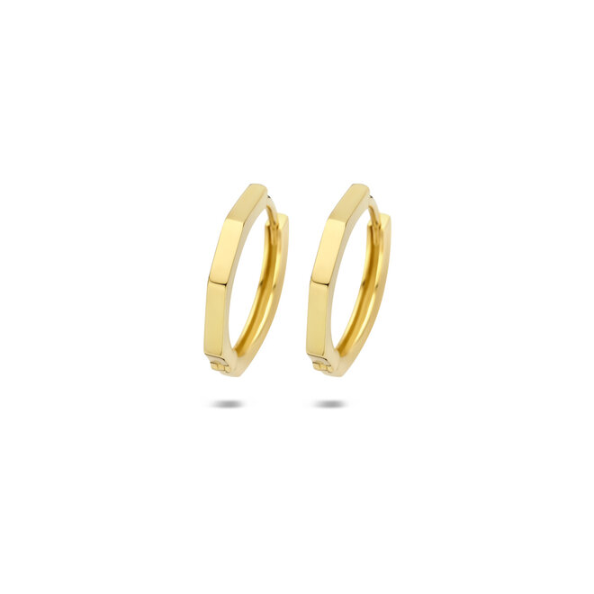 14 Karaat Gouden Octagon Oorringen 13.5mm van Just Franky
