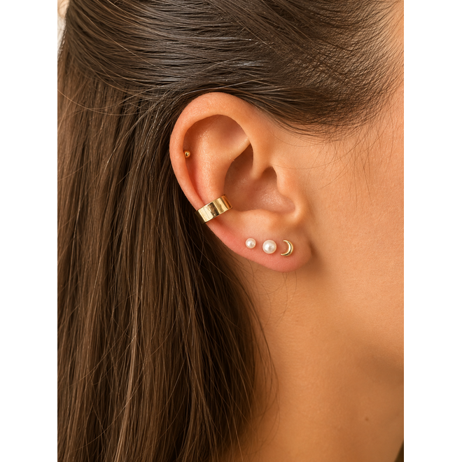 14 Carat Gold Iconic Ear Cuff 10mm by Just Franky