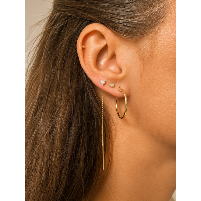 Love Letter 14 Karaat Gold Love Studs Met Diamond Hartjes Van 14K Gold