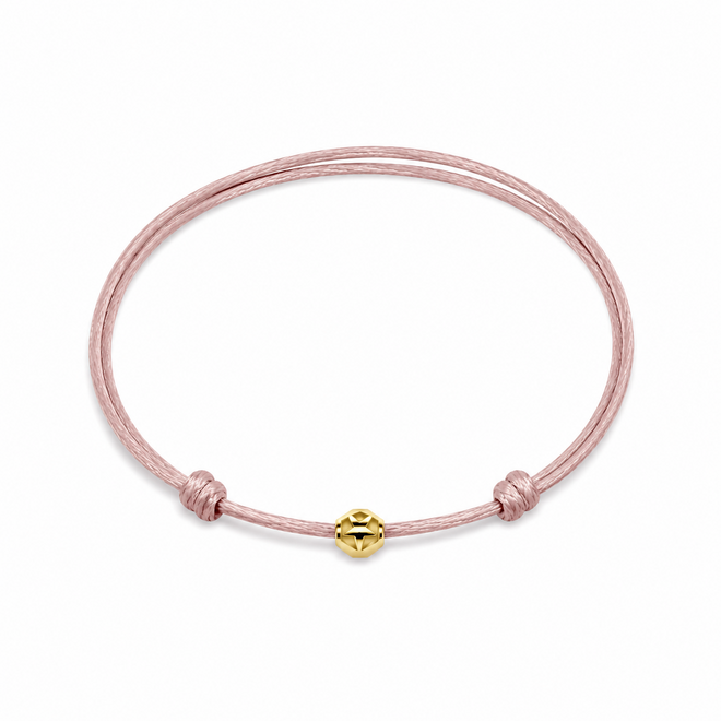 Honey Bee Satijnkoord Ketting 14K Goud