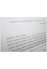 Marga Minco - Geachte heer Aerts,  [Original letter in typescript]