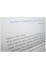 Marga Minco - Geachte heer Aerts,  [Originele brief in typoscript]
