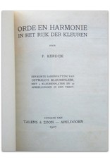 F. Kerdijk - Orde en Harmonie in het Rijk der Kleuren  [samenvatting van Ostwald's kleurenleer]