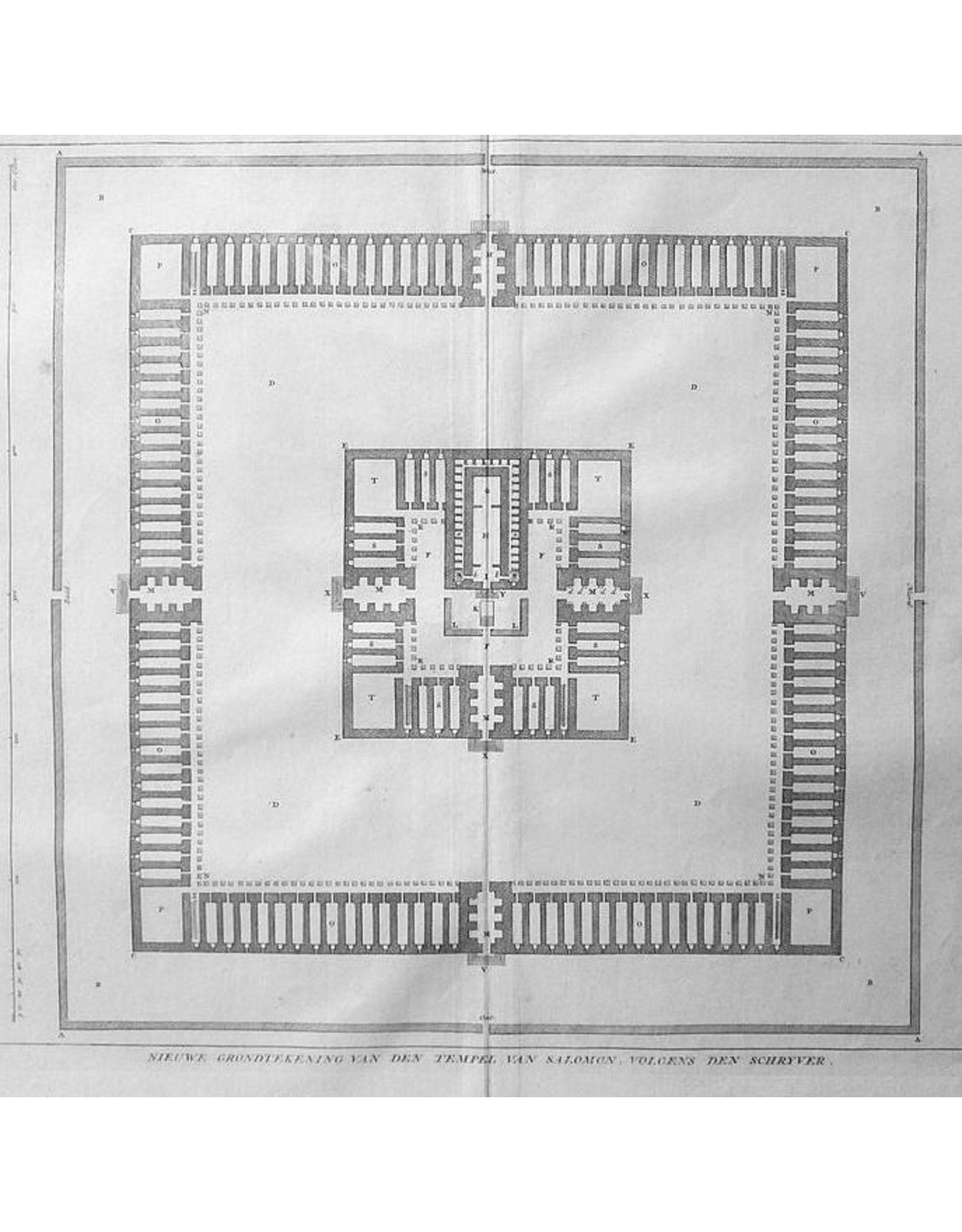 [Augustinus Calmet] - Nieuwe grondtekening van den Tempel van Salomon, volgens den Schryver