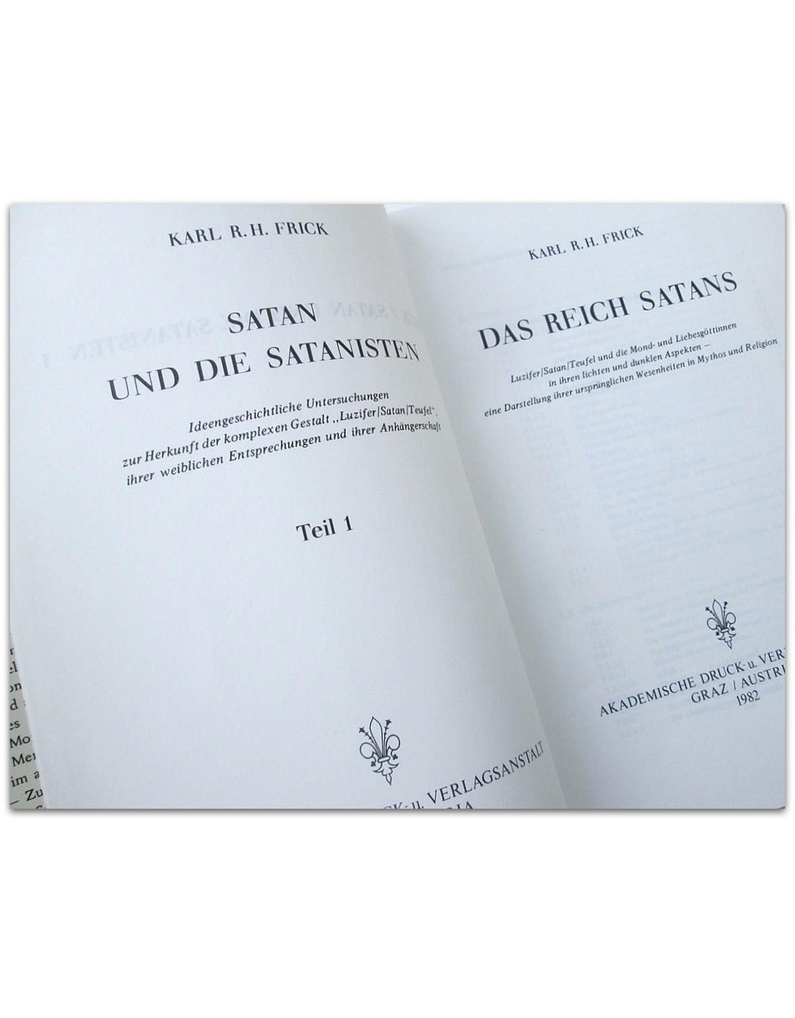 Karl R.H. Frick - Satan und die Satanisten [complete set] - Das Reich Satans [1], Die Satanisten [2], Satanismus und Freimaurerei [3]