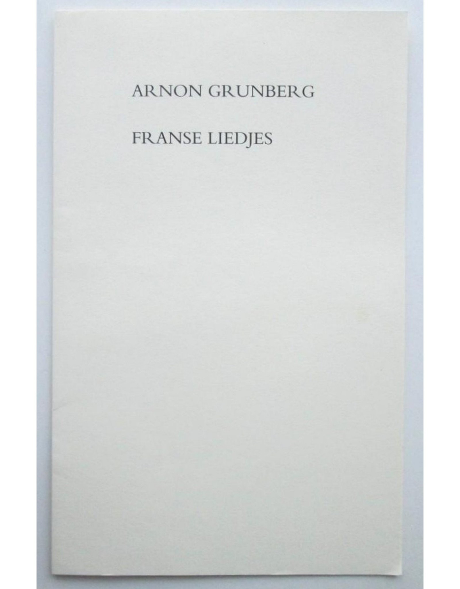 Arnon Grunberg - Franse liedjes