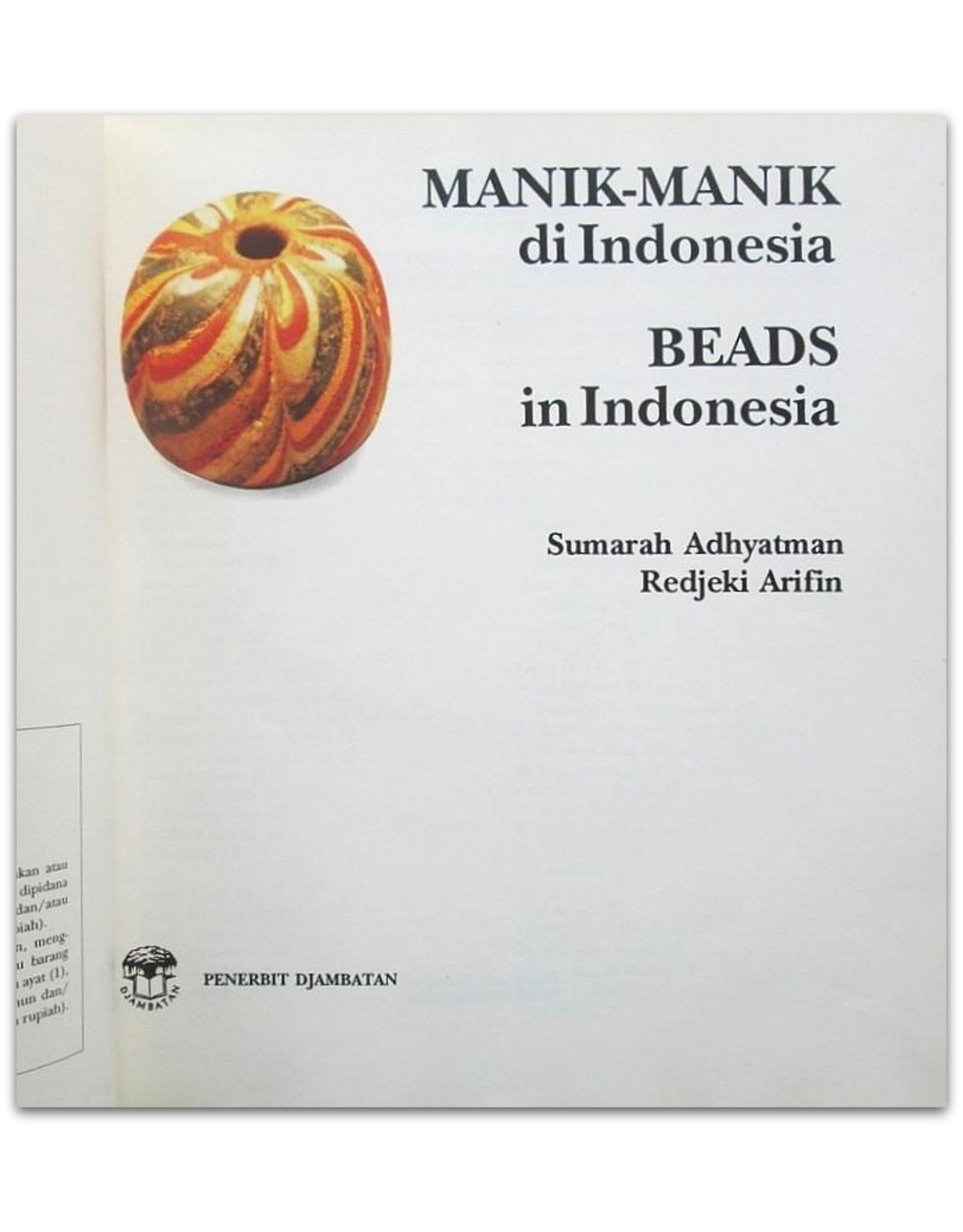 S. Adhyatman - Manik-Manik di Indonesia / Beads in Indonesia