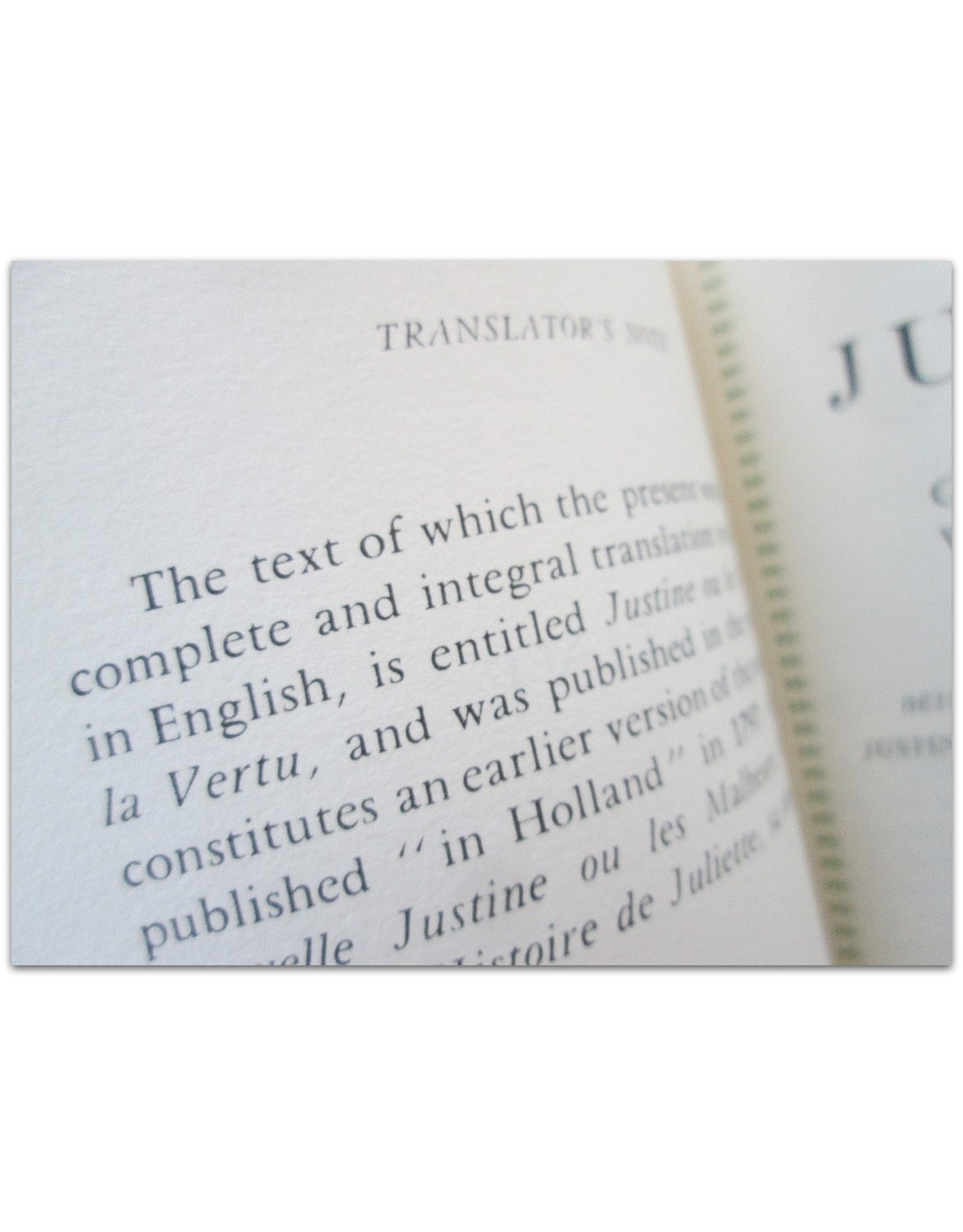 D.A.F. De Sade - Justine or : Good Conduct Well Chastised. Being an English rendering of Justine ou Les malheurs de la vertu [...]