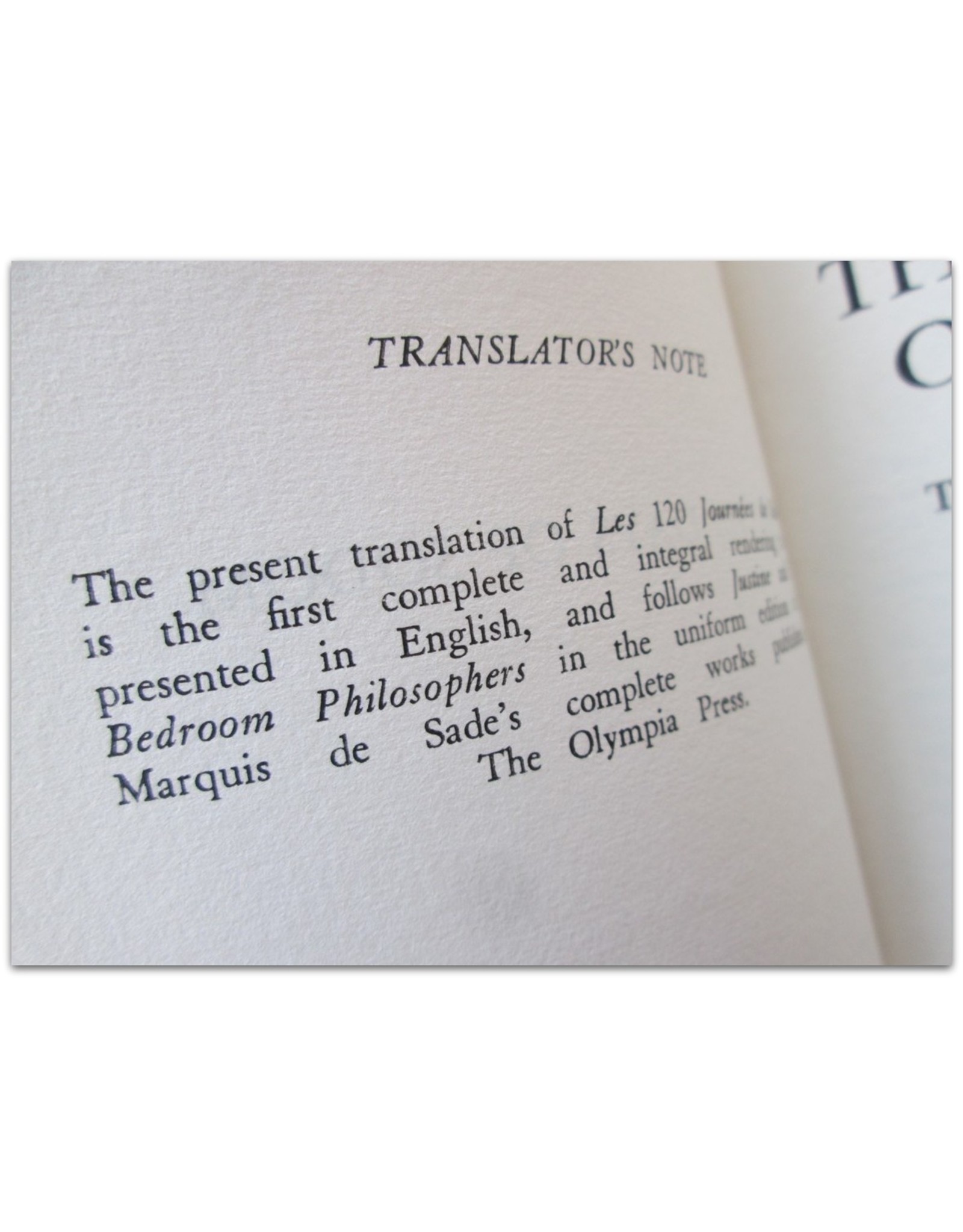 D.A.F. De Sade - The 120 Days of Sodom or : The Romance of the School of Libertinage. Being an English rendering of Les 120 Journées de Sodome