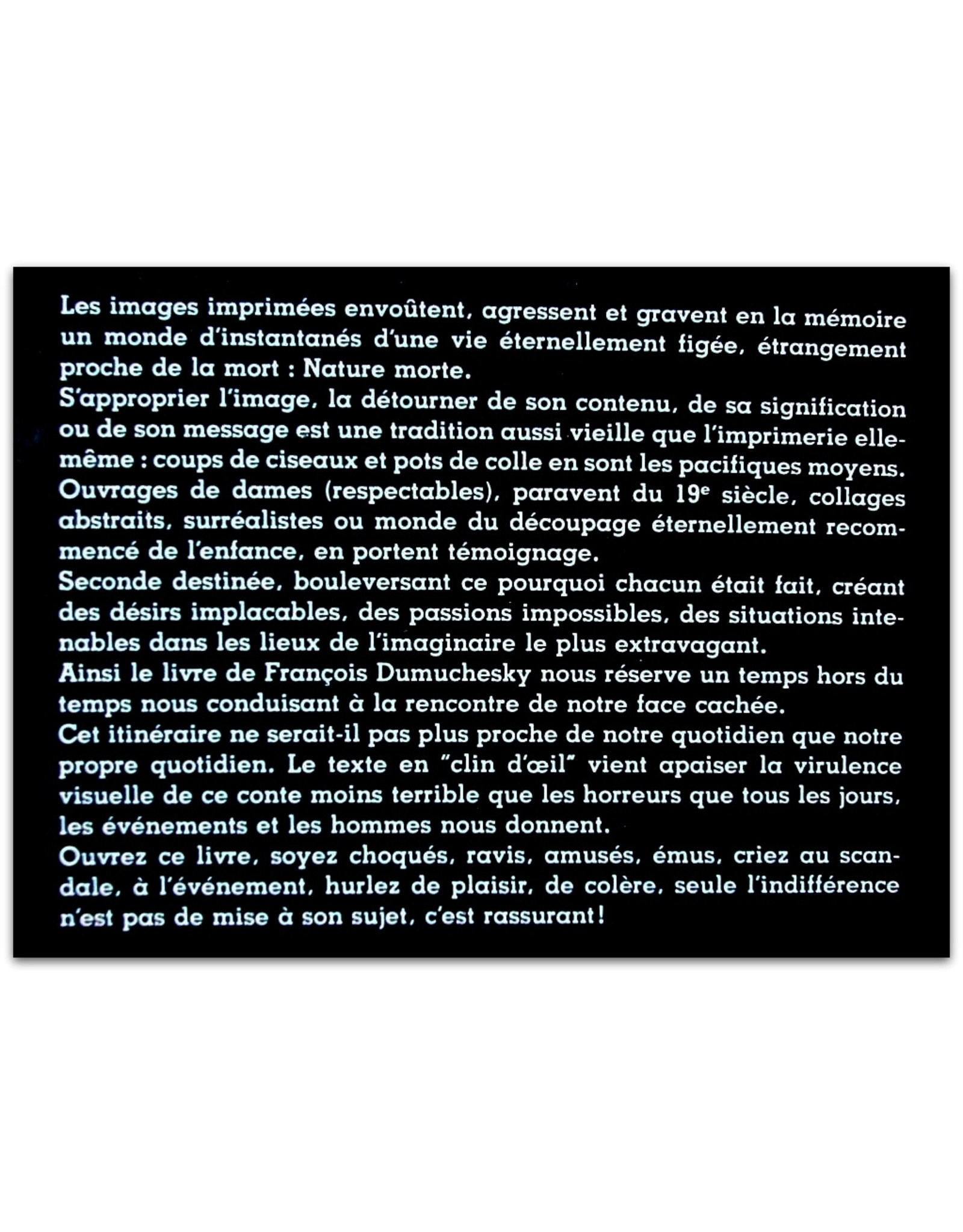 Francois Dumuchesky - Cinq semaines de cruaute ou L'étrange histoire des demoiselles Montgolfiére