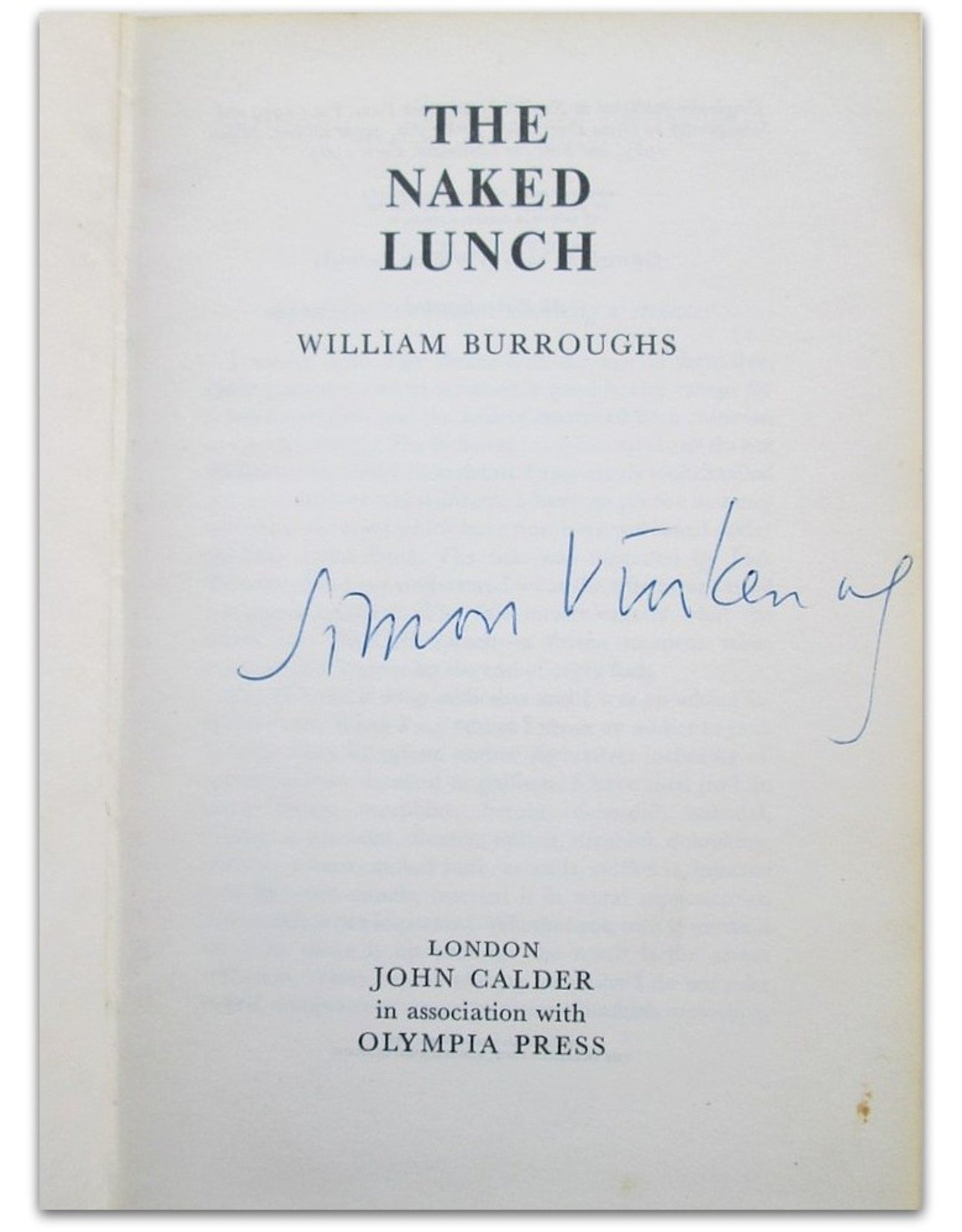 William Burroughs The Naked Lunch 1964 Arcana Cabana