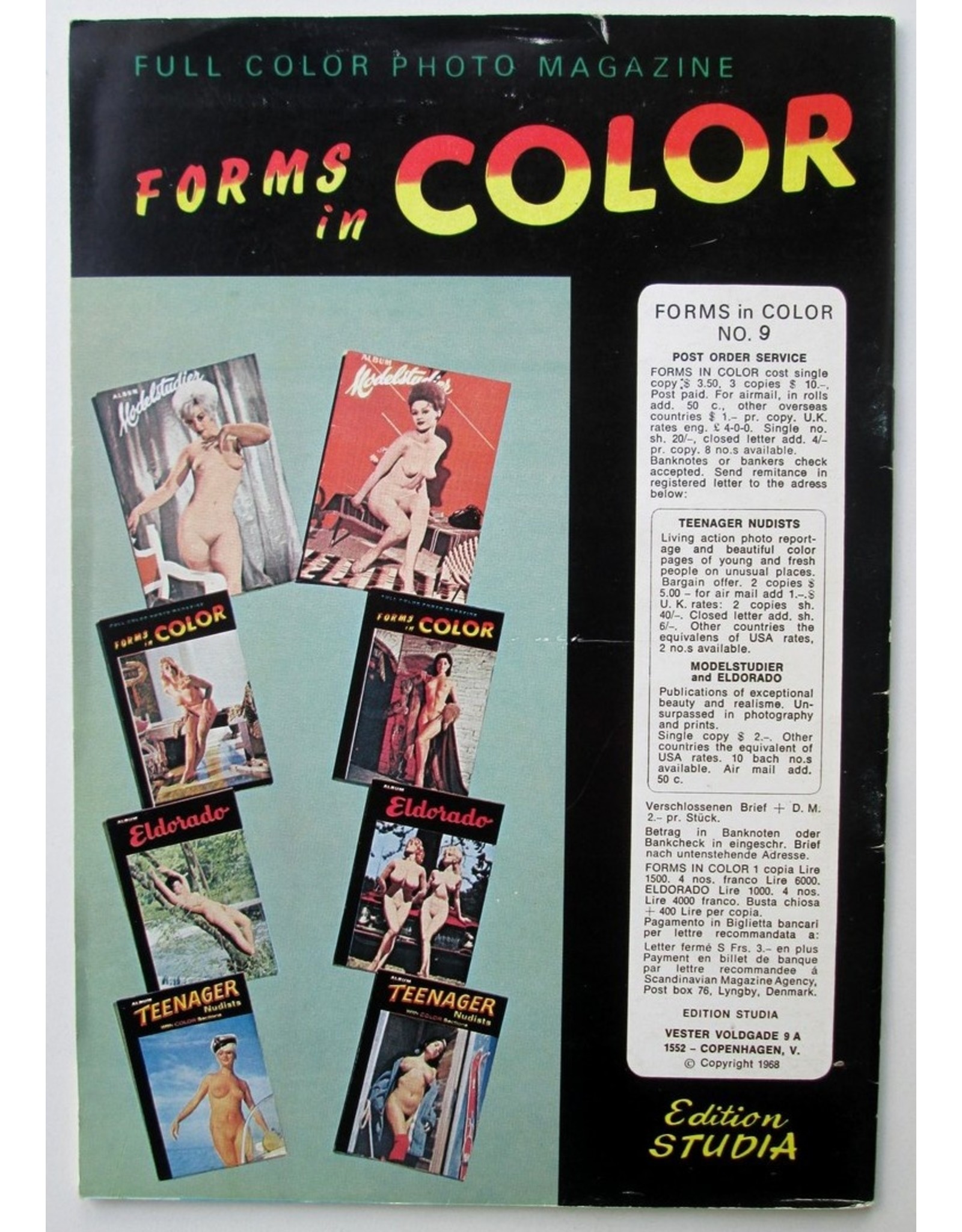 B. Hansen - Forms in Color Vol. 4; No. 9 - International full color photo magazine