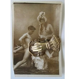 [Original photo] - Threesome scène - c. 1900