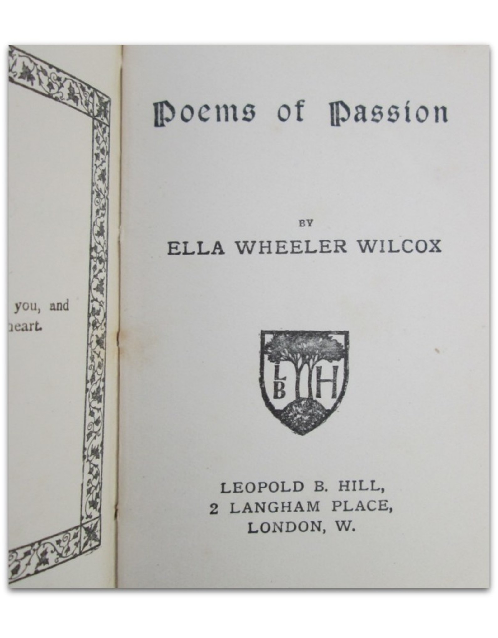 Ella Wheeler Wilcox Poems Of Passion Ca 1910 Arcana Cabana