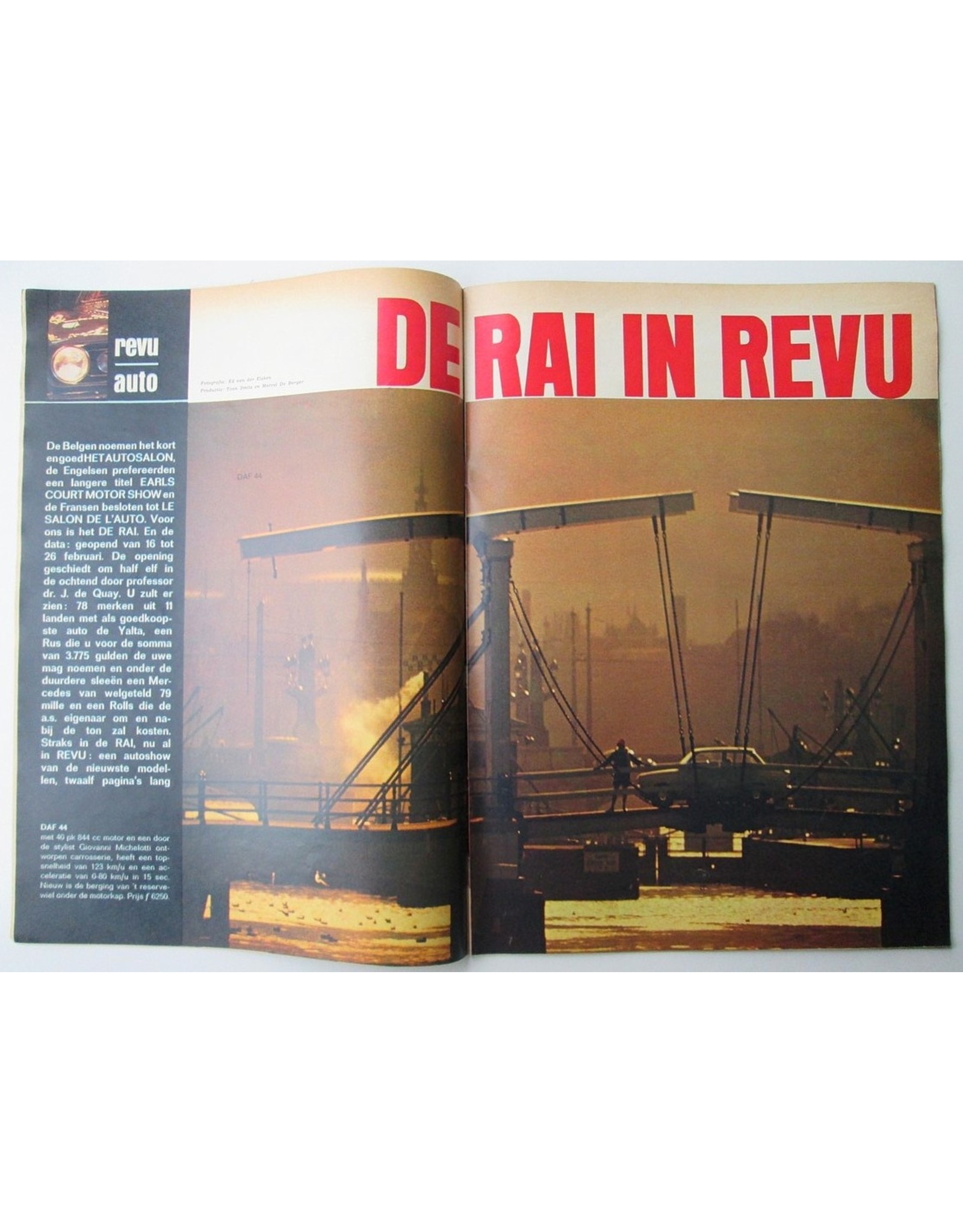 Ed van der Elsken - Auto's Auto's Auto's [reportage in: Revu. Weekblad Nr. 7 - Februari 1967]