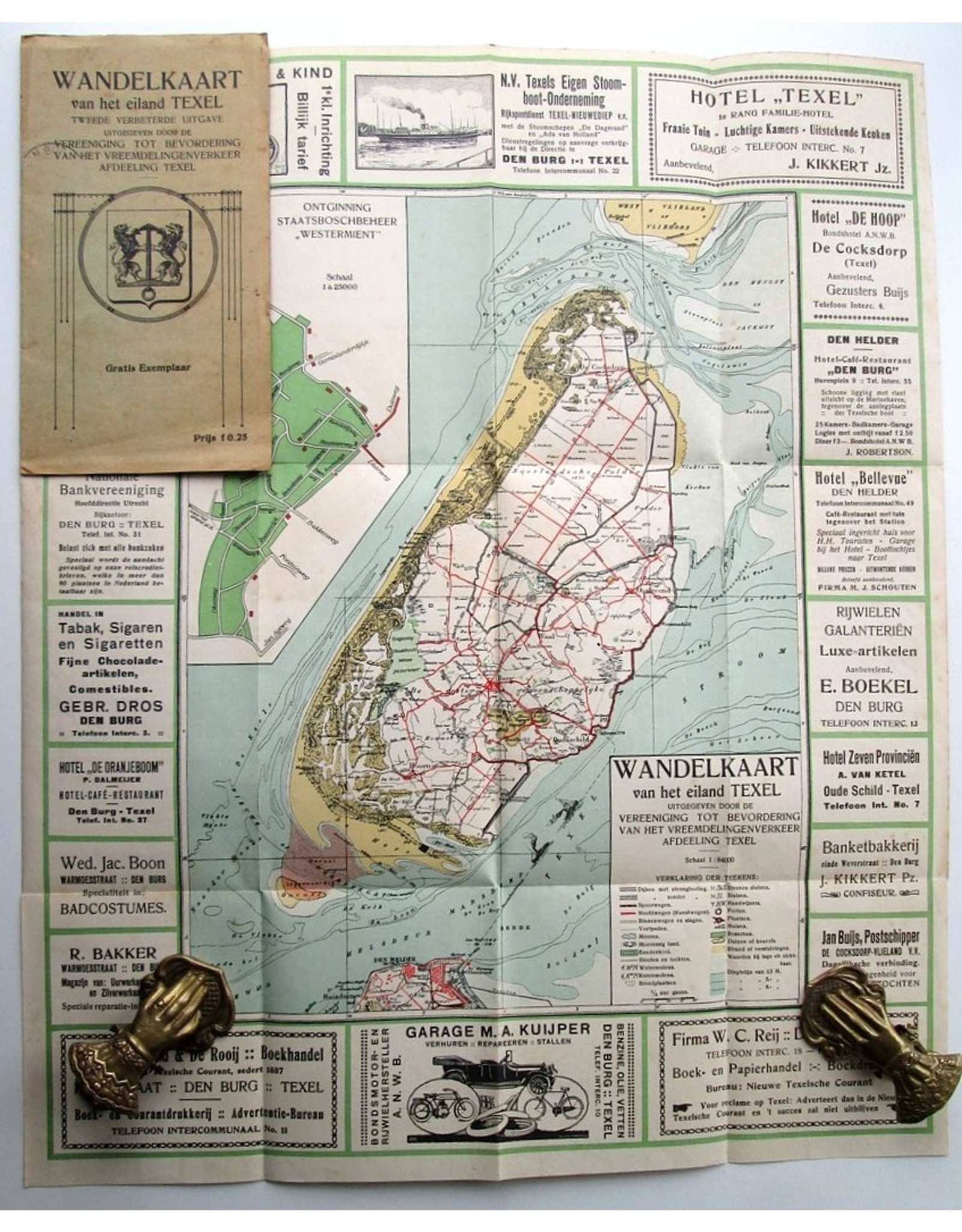 Wandelkaart van het eiland Texel. Tweede verbeterde uitgave