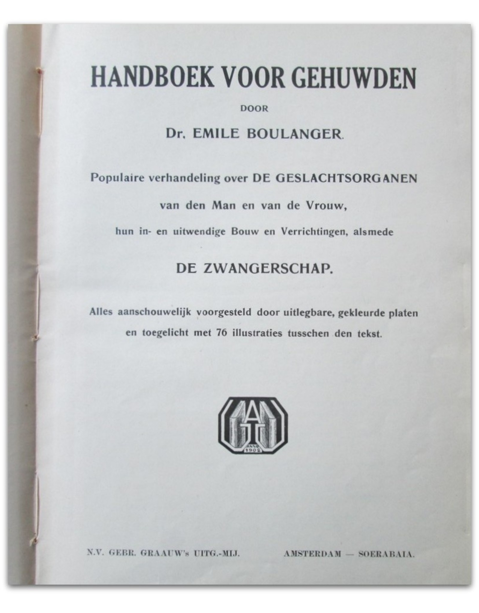 Dr. Emile Boulanger - Handboek voor Gehuwden: Populaire verhandeling over de Geslachtsorganen van den Man en van de Vrouw, [...] Zwangerschap