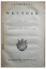 C.F. van Maanen - Crimineel Wetboek voor het Koningrijk Holland