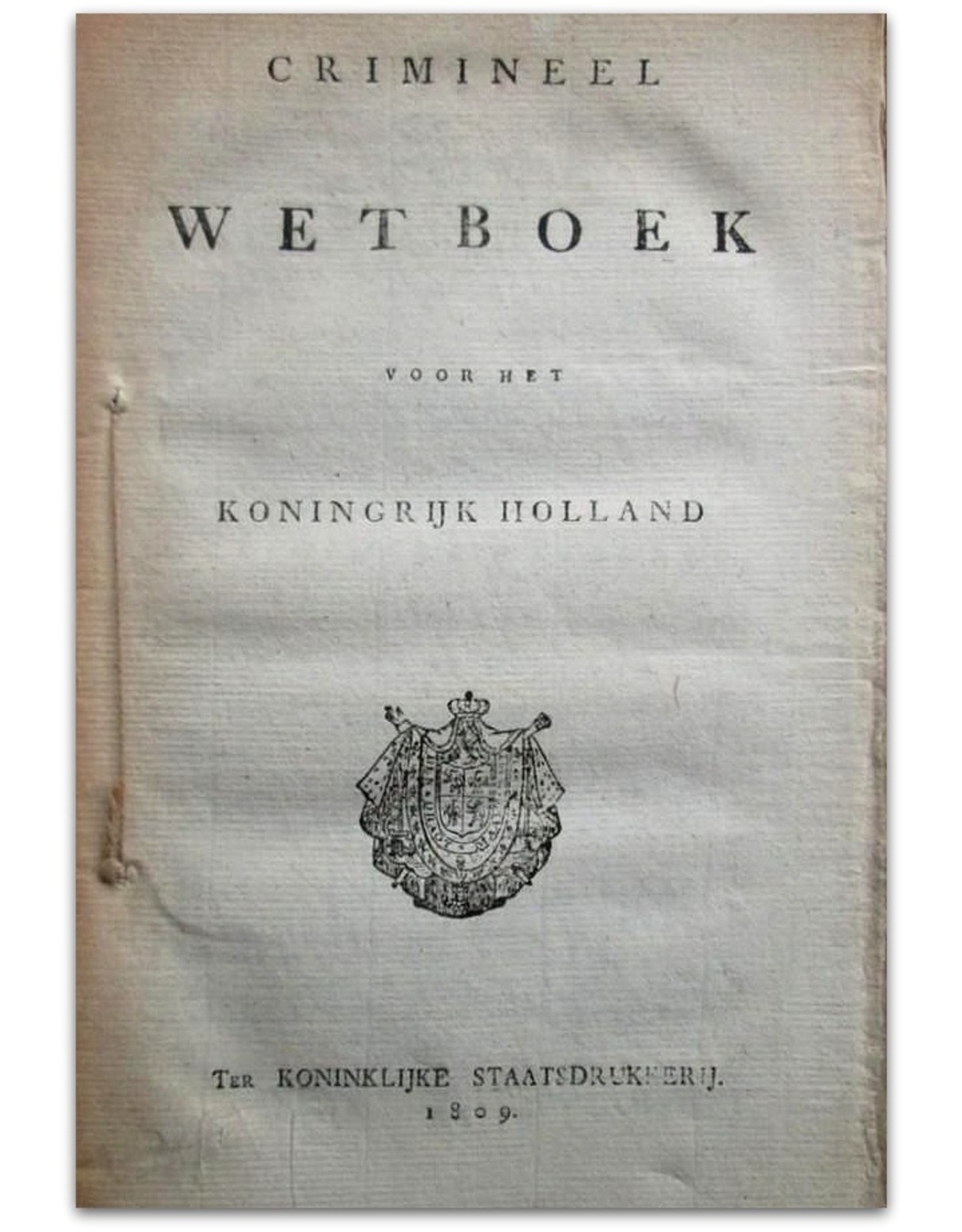 C.F. van Maanen - Crimineel Wetboek voor het Koningrijk Holland