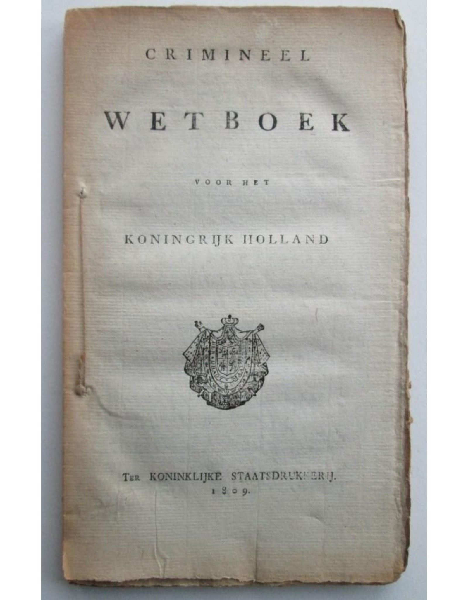 C.F. van Maanen - Crimineel Wetboek voor het Koningrijk Holland