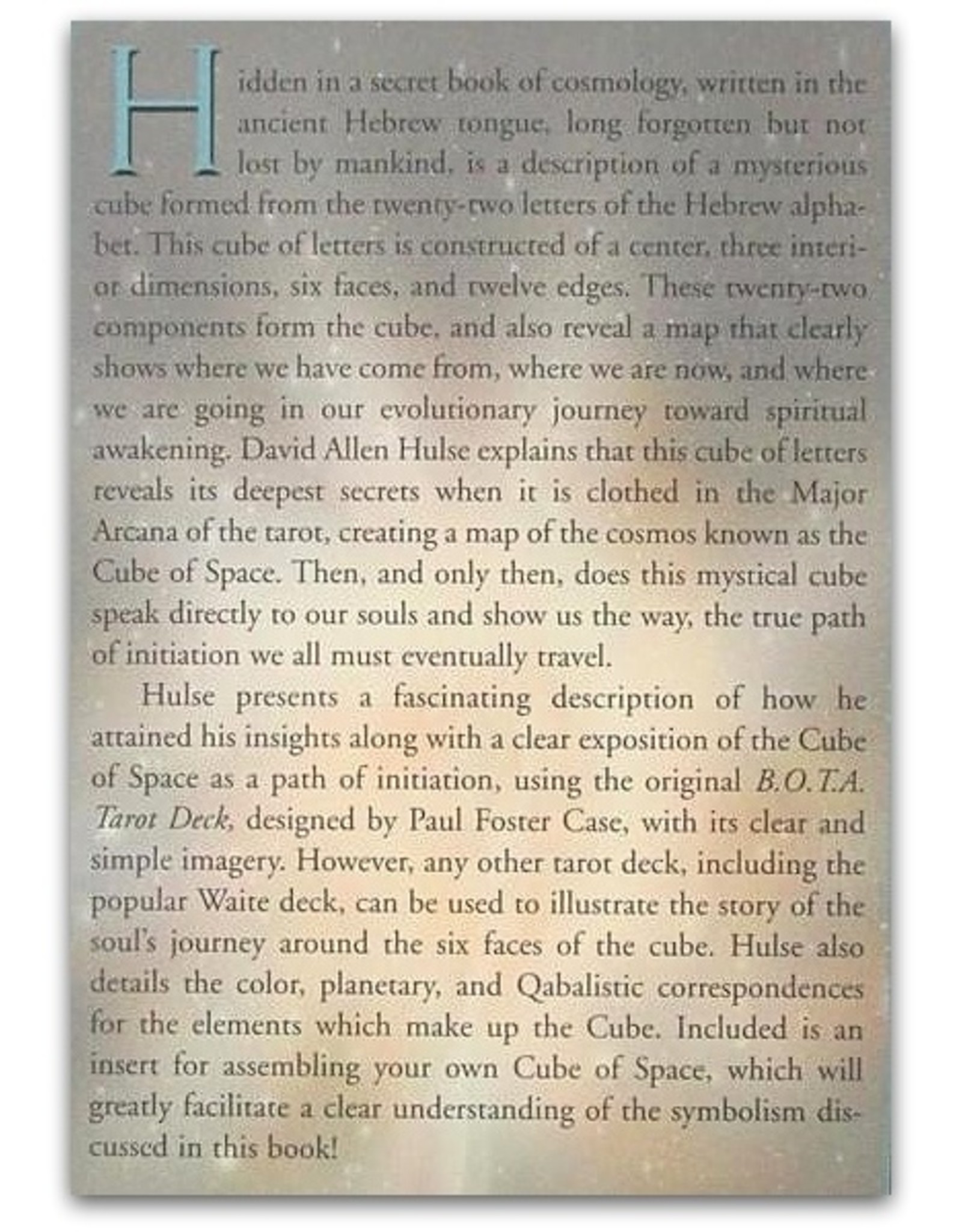 David Allen Hulse - New Dimensions for the Cube of Space. The Path of Initiation Revealed by the Tarot upon the Qabalistic Cube
