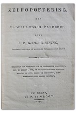 F.P. Gisius Nanning - Zelfopoffering. Een vaderlandsch tafereel