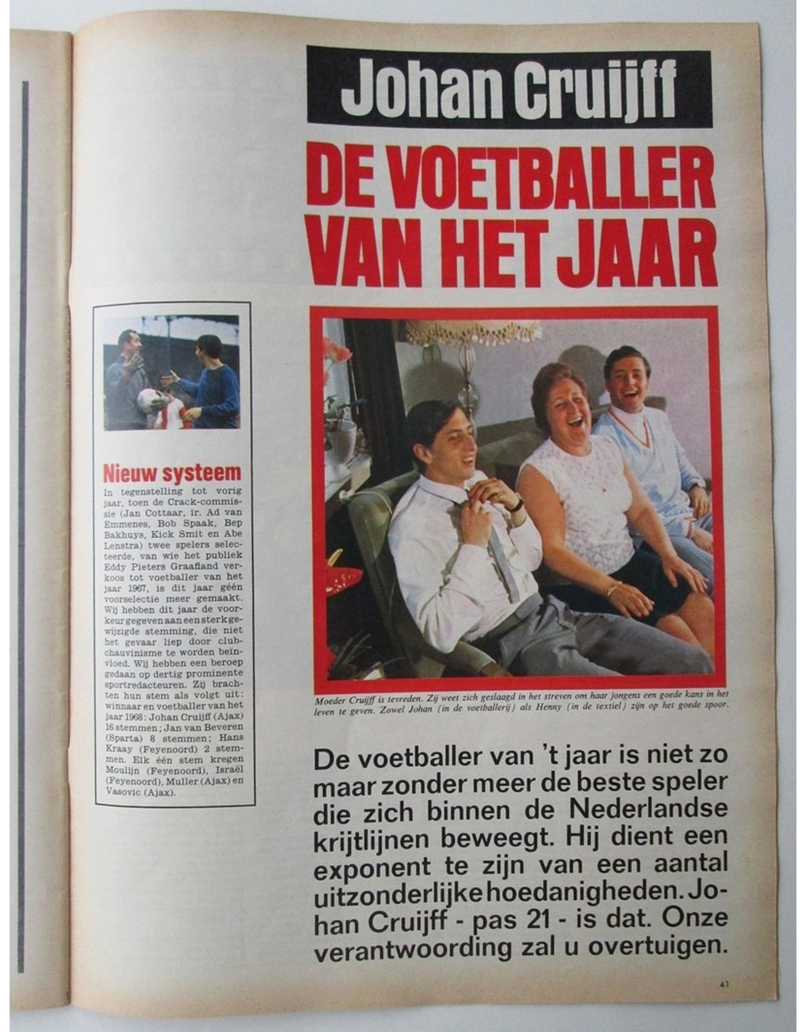 REVU Weekblad Nr. 24 - Juni 1968. [Voetballer van het jaar: Johan Cruijff]