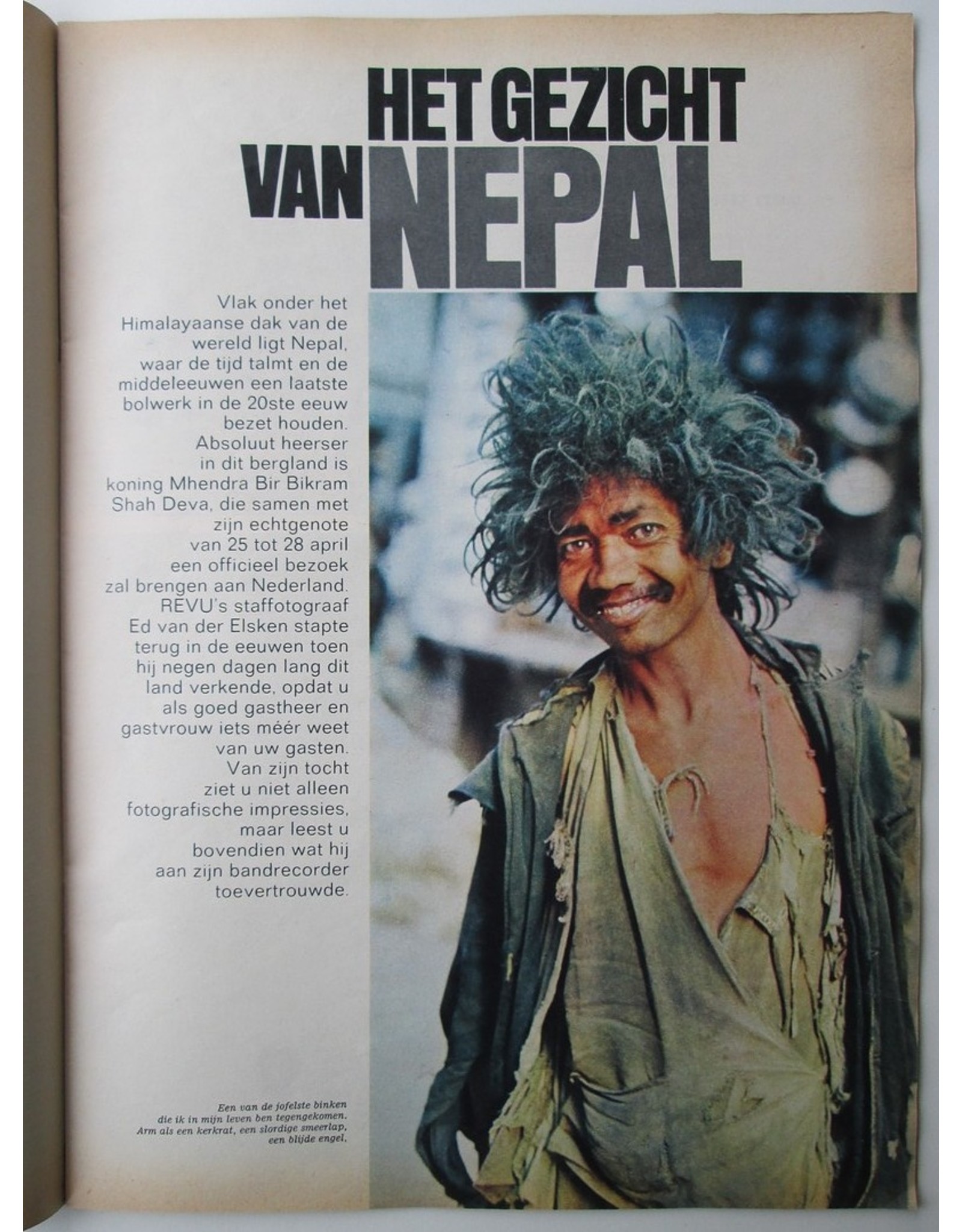 Ed van der Elsken - Het gezicht van Nepal [reportage in: Revu. Weekblad Nr. 16 - April 1967]