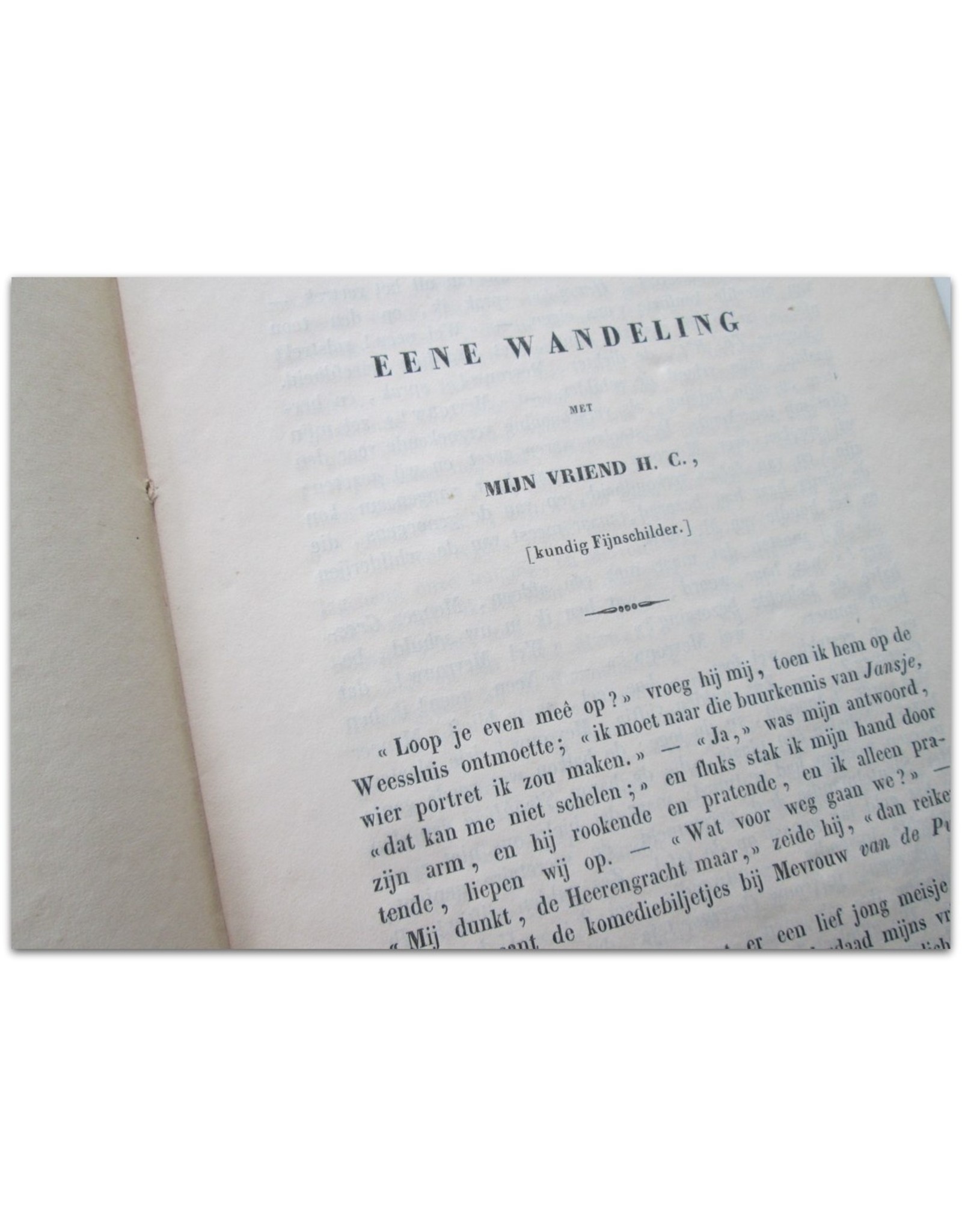 [J.A. Alberdingk Thijm] - Eene wandeling met mijn vriend H.C. [kundig Fijnschilder]