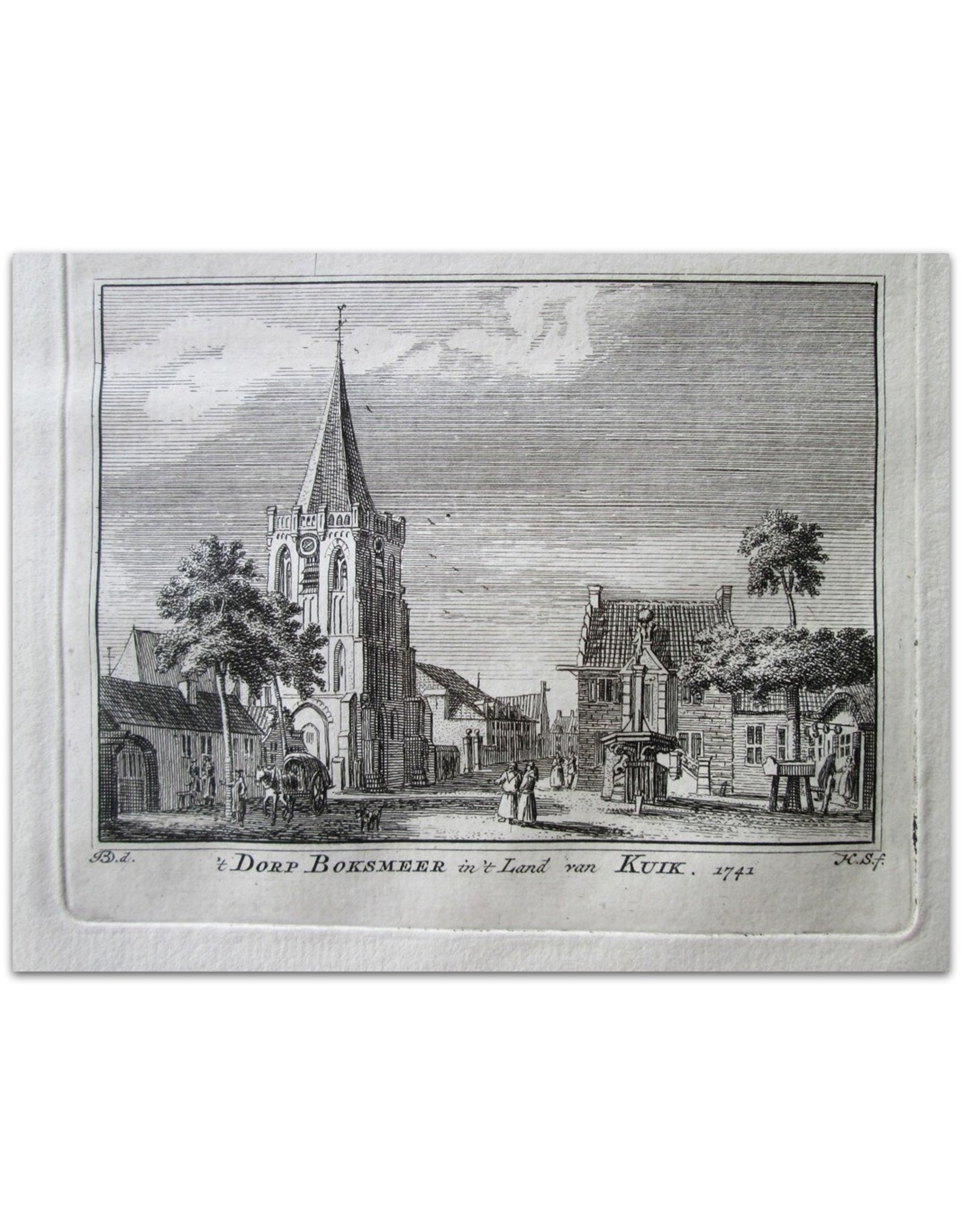 H. Spilman - t Kasteel te Boksmeer / 't Dorp Boksmeer in 't Land van Kuik 1741