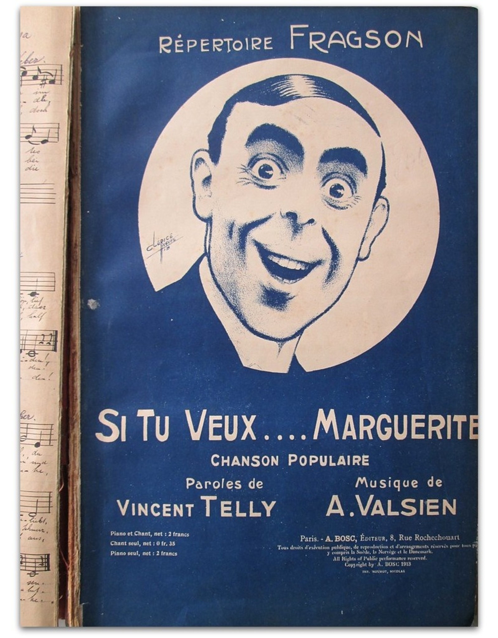 Harry Fragson - Si tu veux...Marguerite [Convolute with Art Nouveau sheet music of French Chansons]