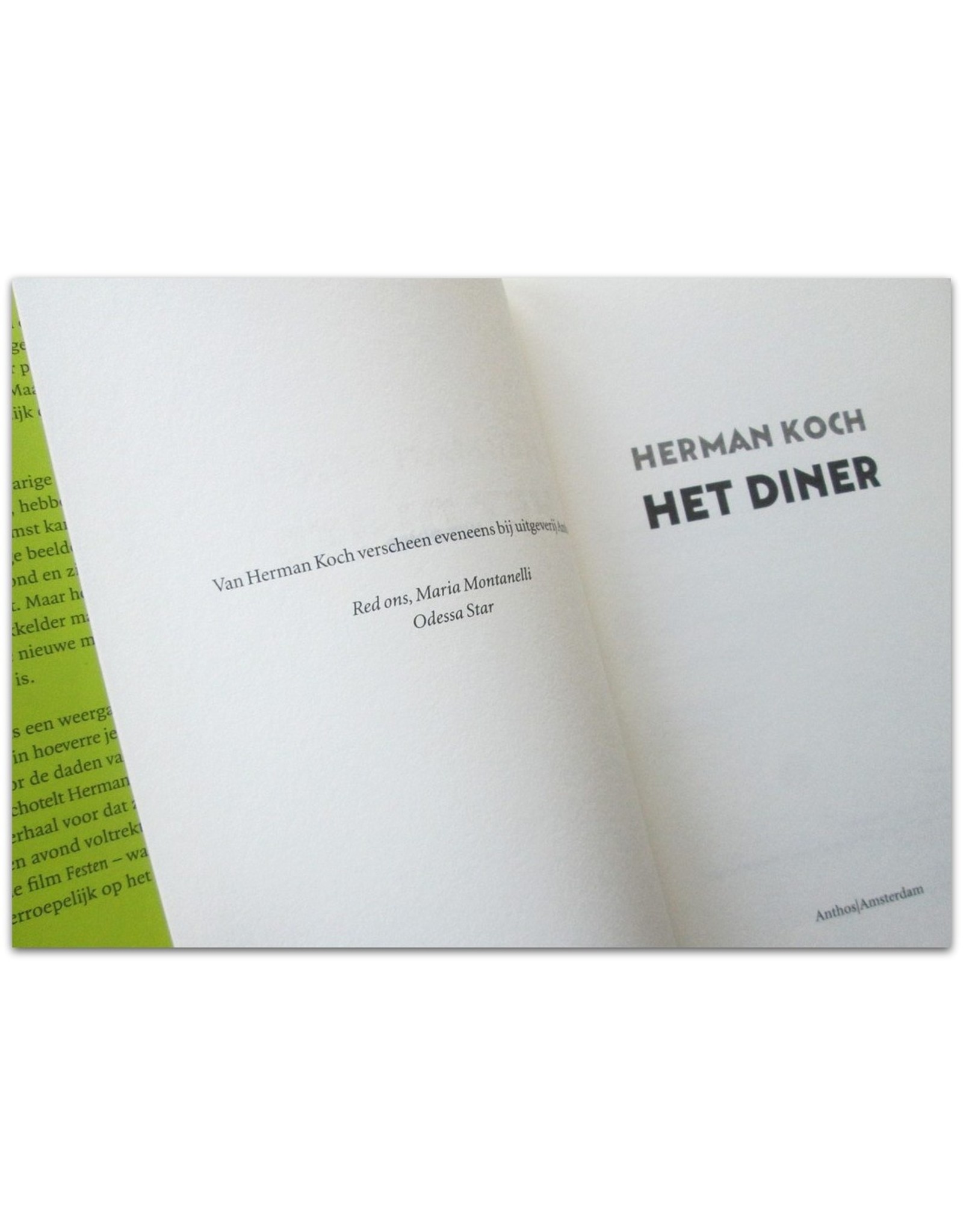 Herman Koch - Het diner [Roman]