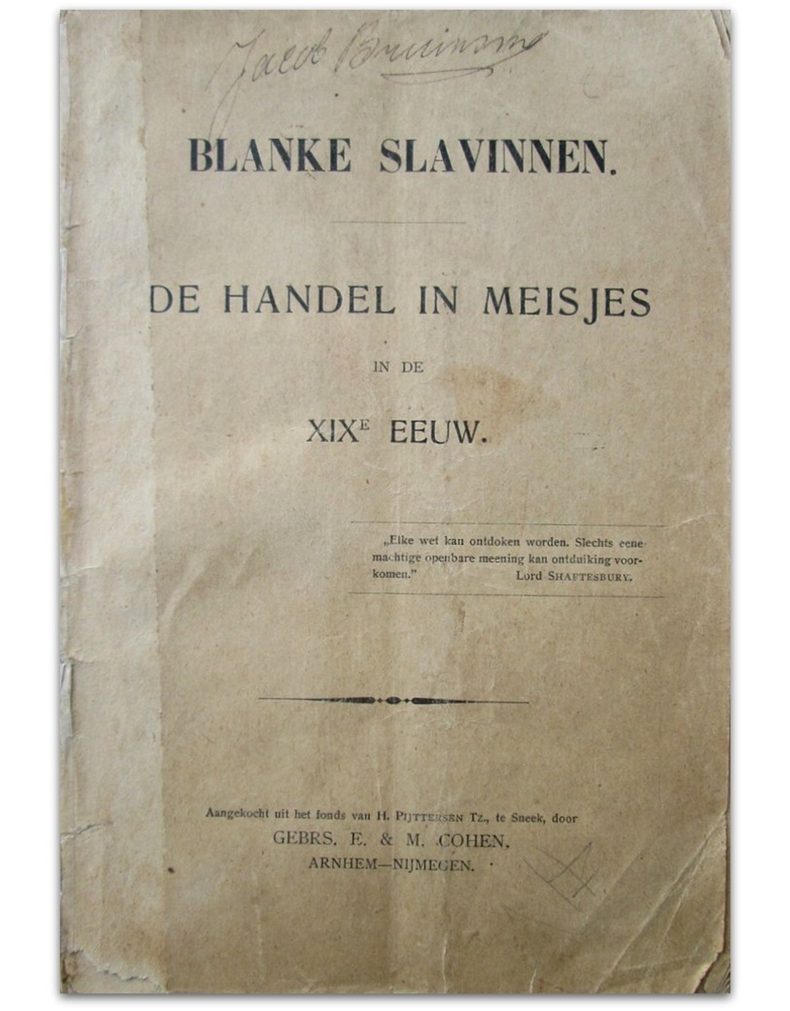 William Thomas Stead - Blanke Slavinnen: De handel in meisjes in de XIXe eeuw