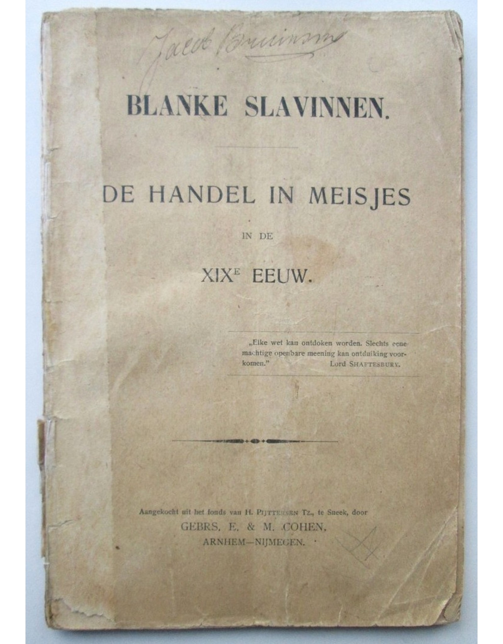 William Thomas Stead - Blanke Slavinnen: De handel in meisjes in de XIXe eeuw