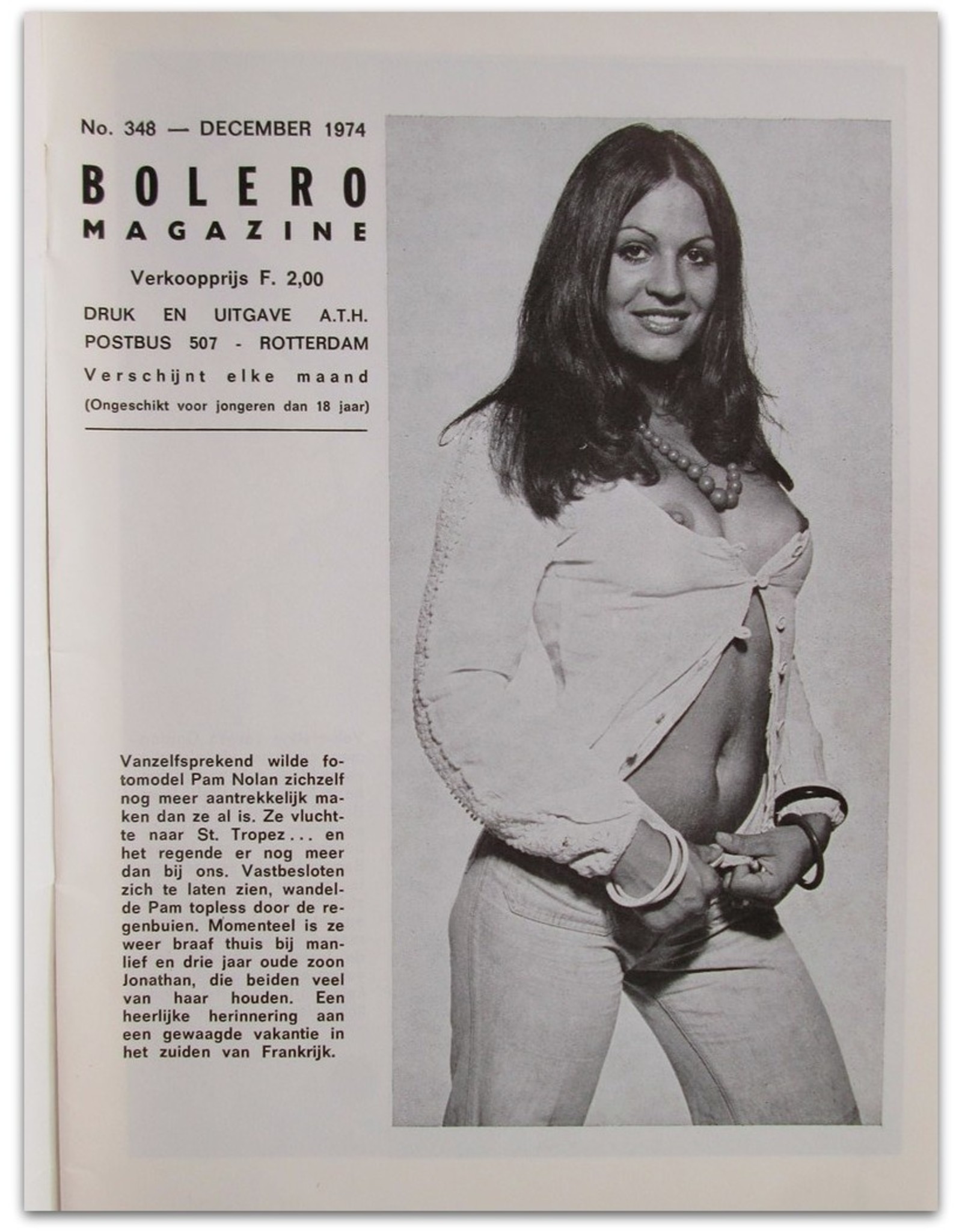 Eric Wilkins - Magazine Bolero Nr. 348. Humoristische sex-magazine