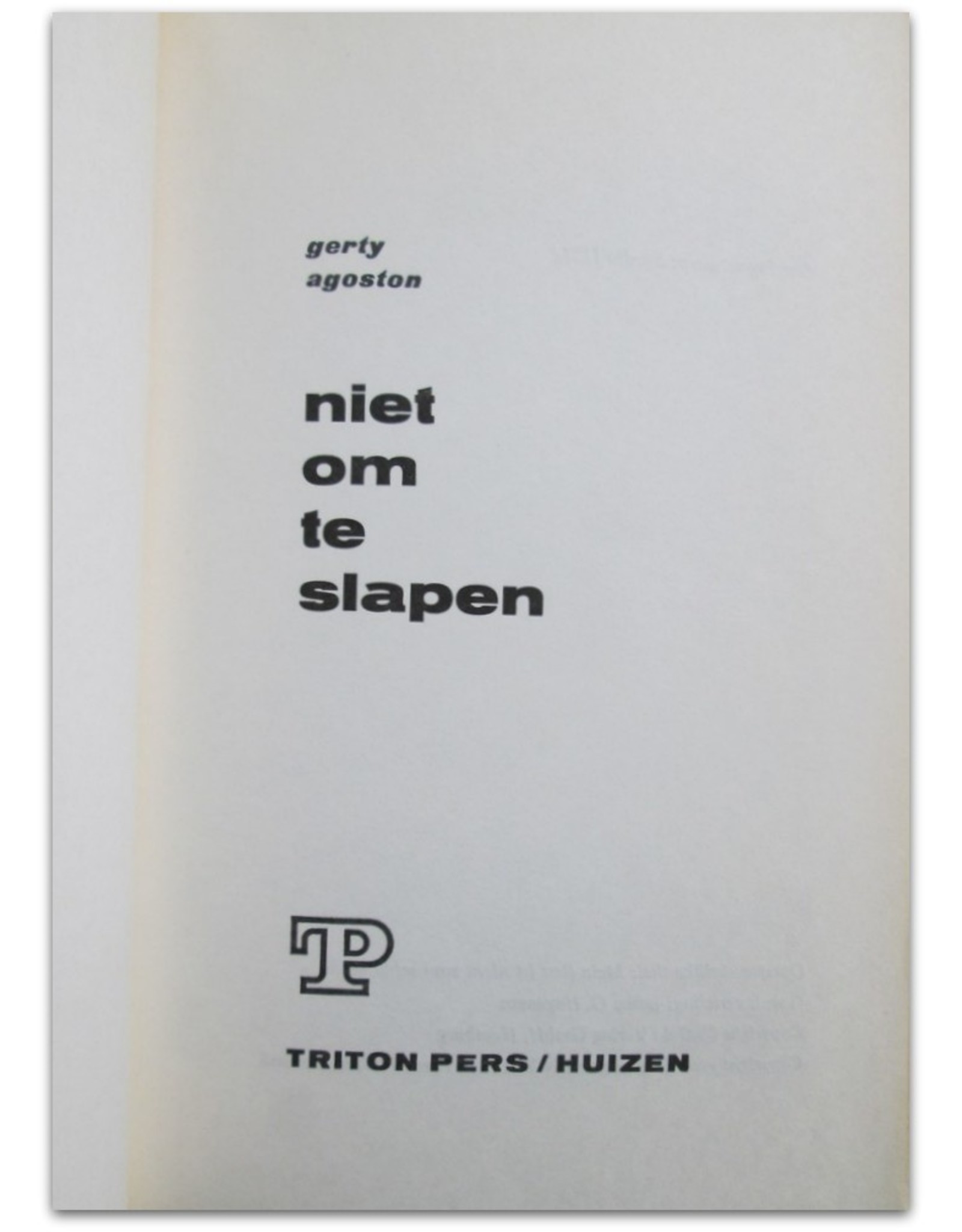 Gerty Agoston - Niet om te slapen