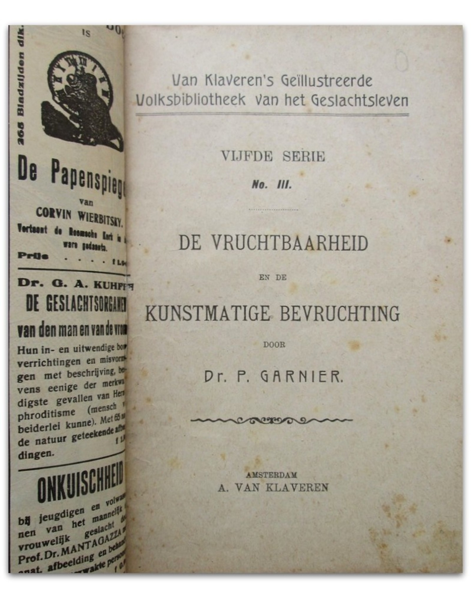 P. Garnier - De vruchtbaarheid en de kunstmatige bevruchting