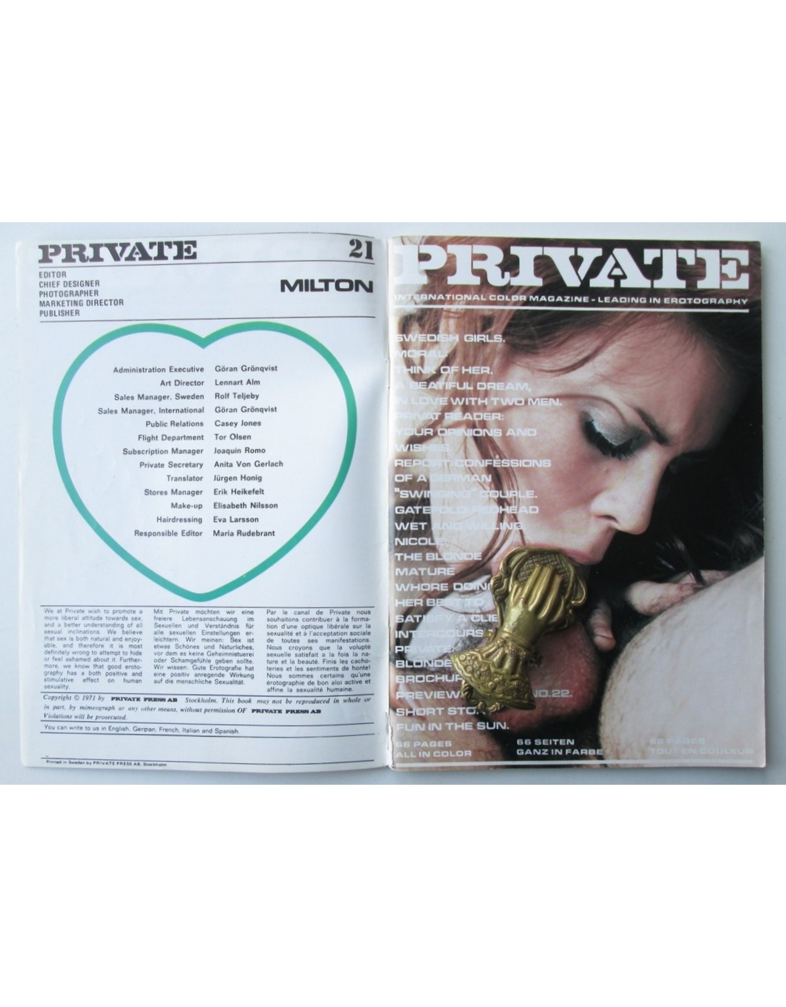 Milton - Private 21 : International Color Magazine. Leading in Erotography