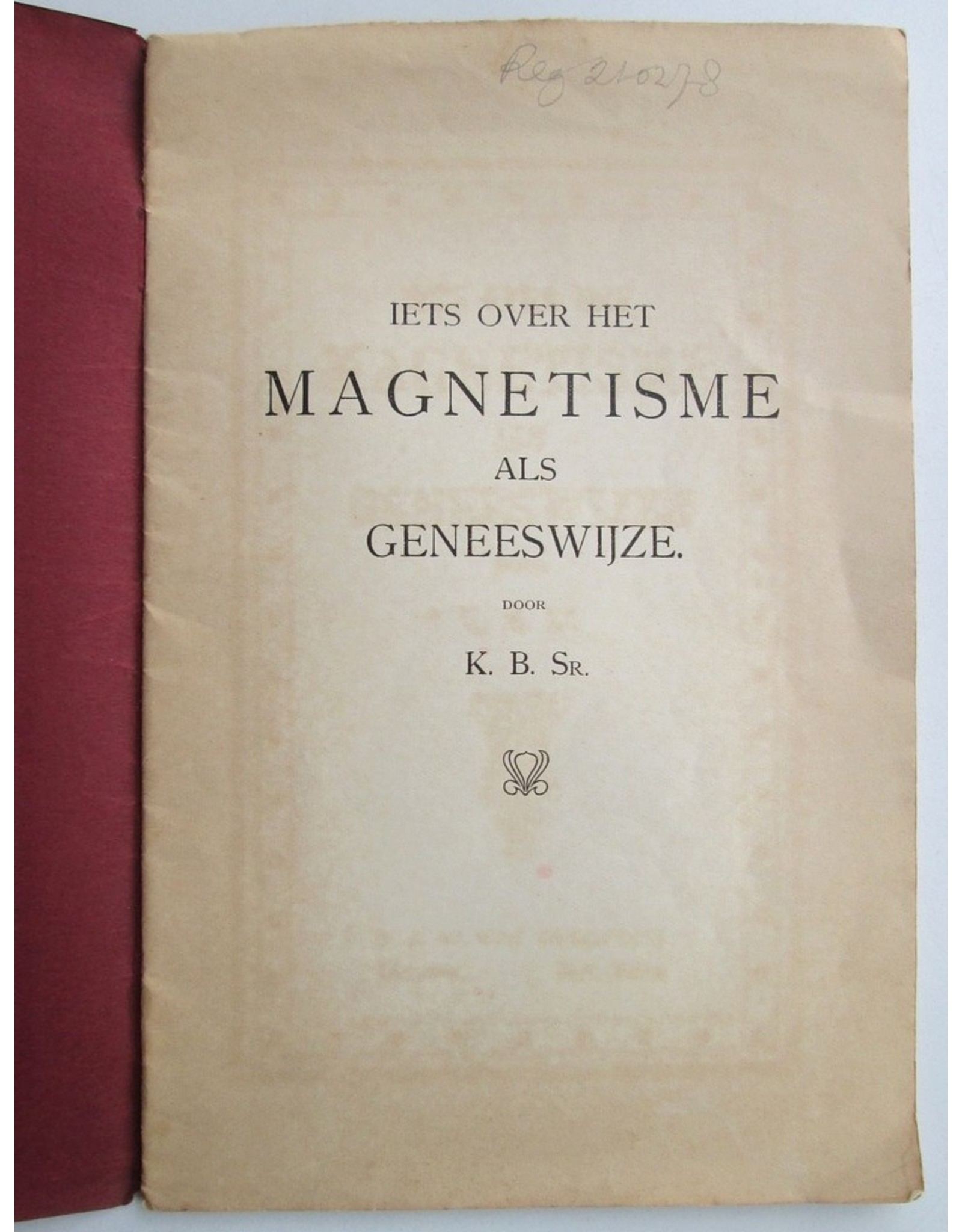 K.B.Sr. - Iets over het magnetisme als geneeswijze