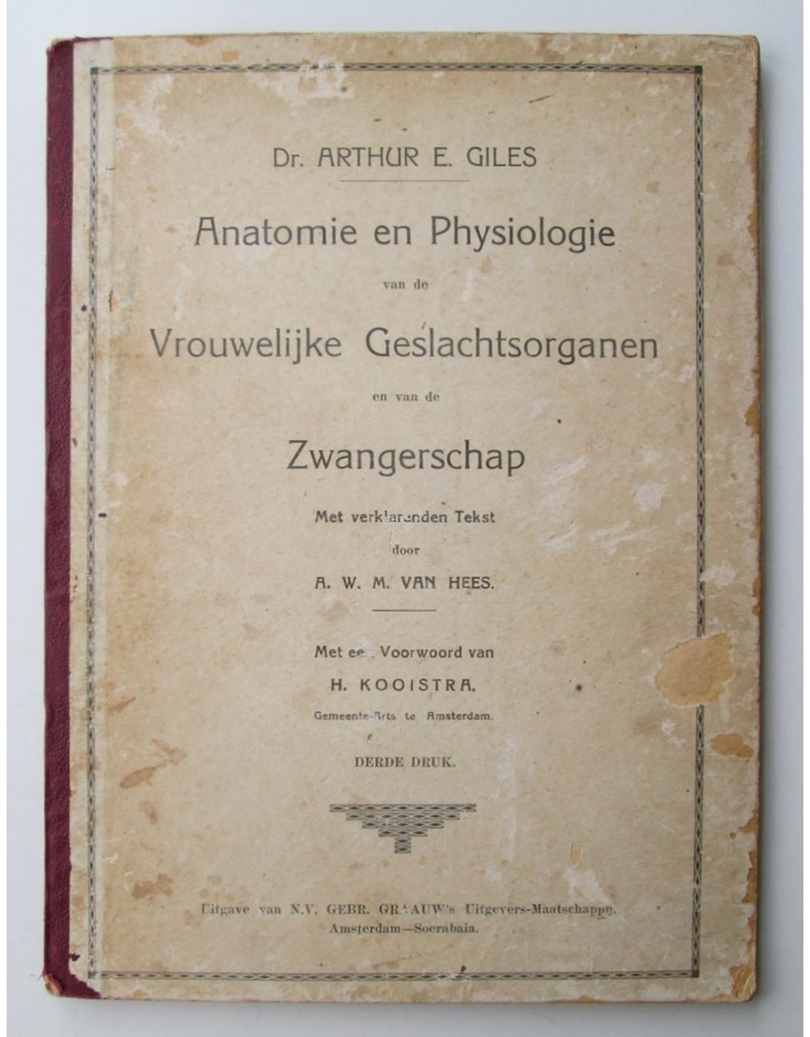 Dr. Arthur E. Giles - Anatomie en Physiologie van de Vrouwelijke Geslachtsorganen en van de Zwangerschap. Met verklarenden Tekst [...]