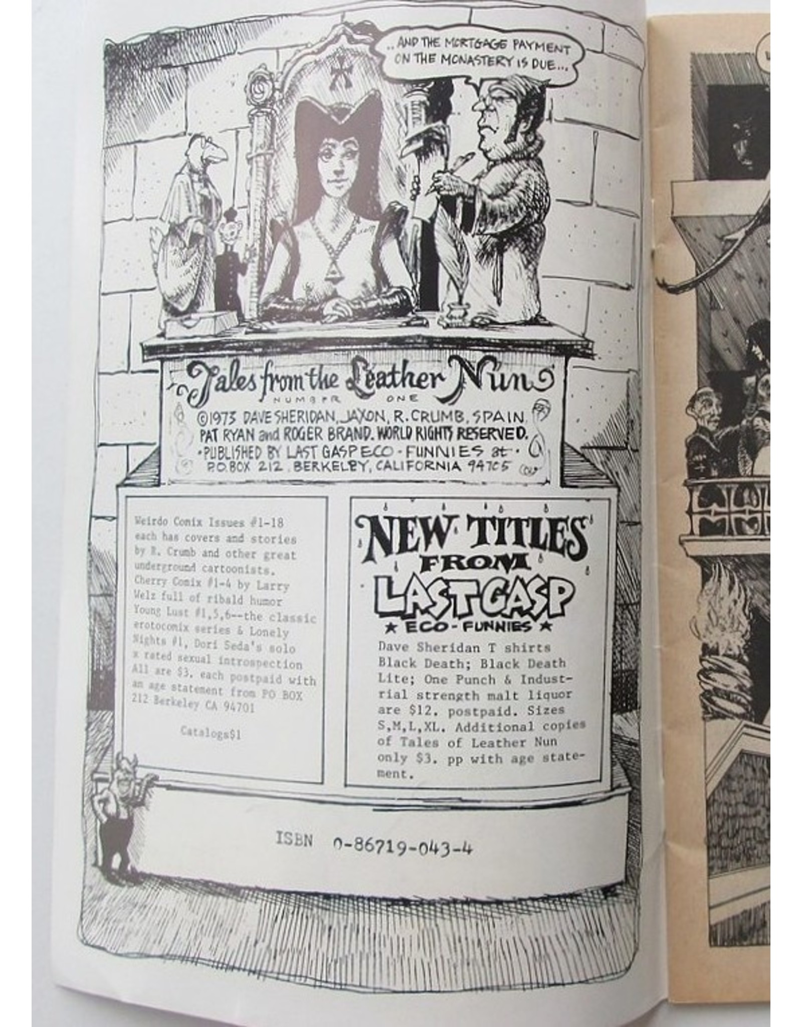 Robert Crumb, Dave Sheridan & Jaxon - Tales from the Leather Nun - Number One. Adults Only