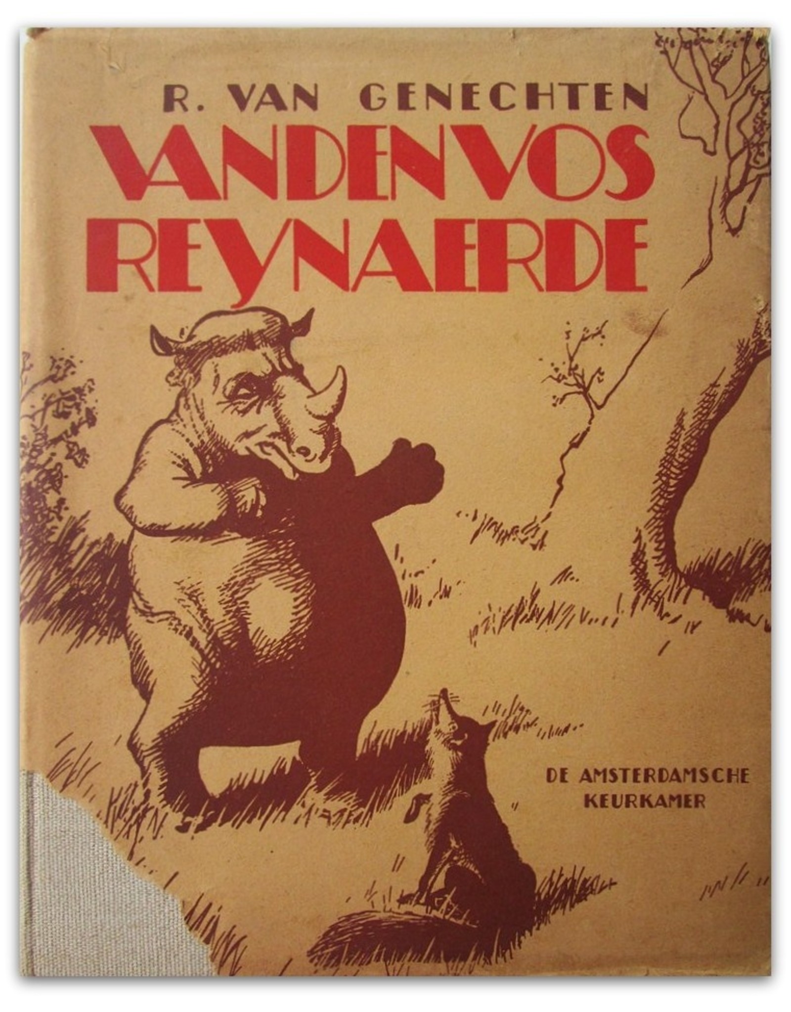 R. van Genechten - Van den Vos Reynaerde: Ruwaard, Boudewijn en Jodocus. Verlucht met zwart-teekeningen [...] van M. Meuldijk